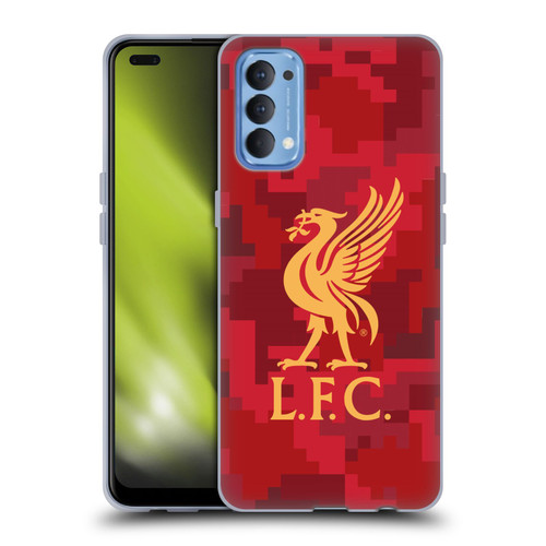 Liverpool Football Club Digital Camouflage Home Red Soft Gel Case for OPPO Reno 4 5G