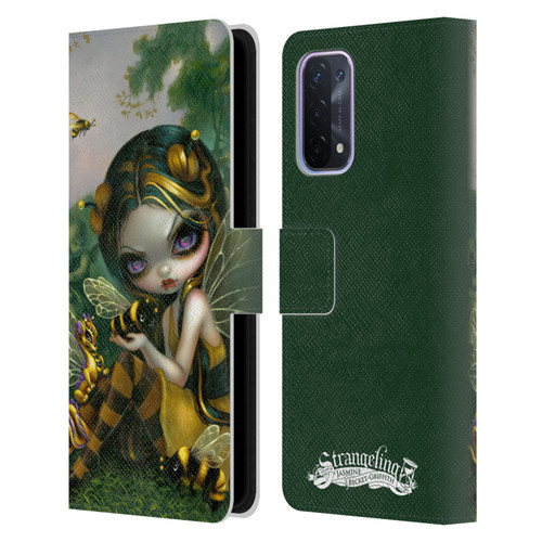 Strangeling Dragon Bee Fairy Leather Book Wallet Case Cover For OPPO A54 5G