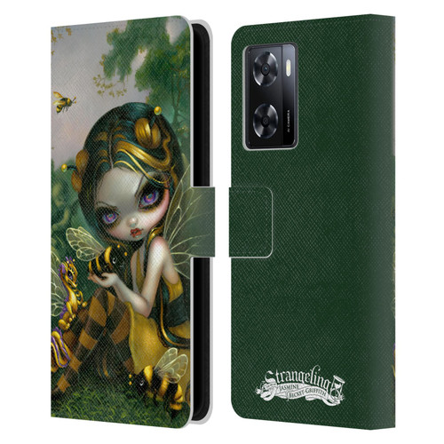 Strangeling Dragon Bee Fairy Leather Book Wallet Case Cover For OPPO A57s