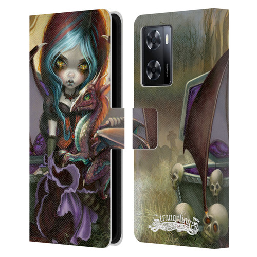 Strangeling Dragon Vampire Fairy Leather Book Wallet Case Cover For OPPO A57s