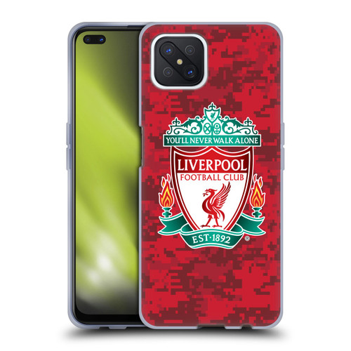 Liverpool Football Club Digital Camouflage Home Red Crest Soft Gel Case for OPPO Reno4 Z 5G
