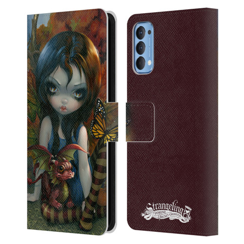Strangeling Dragon Autumn Fairy Leather Book Wallet Case Cover For OPPO Reno 4 5G
