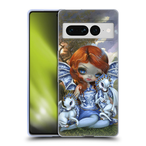 Strangeling Dragon Blue Willow Fairy Soft Gel Case for Google Pixel 7 Pro