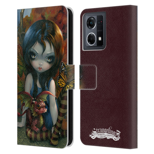 Strangeling Dragon Autumn Fairy Leather Book Wallet Case Cover For OPPO Reno8 4G