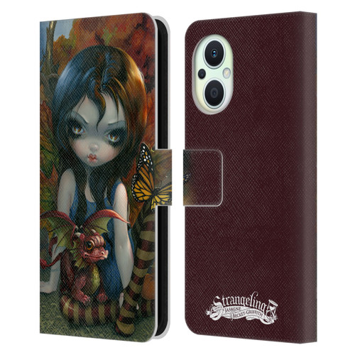 Strangeling Dragon Autumn Fairy Leather Book Wallet Case Cover For OPPO Reno8 Lite