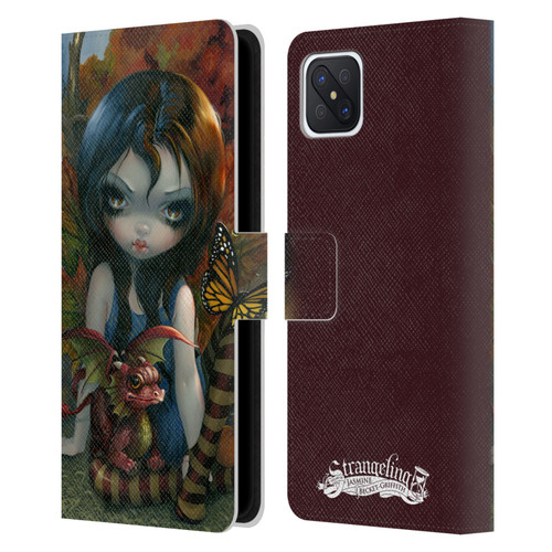 Strangeling Dragon Autumn Fairy Leather Book Wallet Case Cover For OPPO Reno4 Z 5G