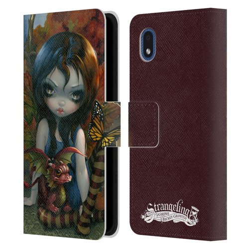 Strangeling Dragon Autumn Fairy Leather Book Wallet Case Cover For Samsung Galaxy A01 Core (2020)