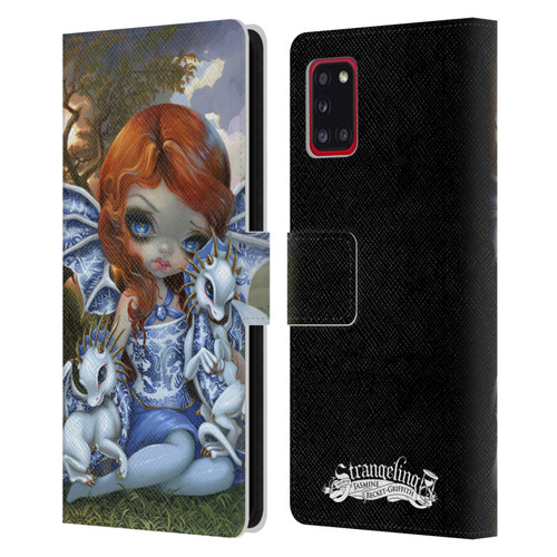 Strangeling Dragon Blue Willow Fairy Leather Book Wallet Case Cover For Samsung Galaxy A31 (2020)
