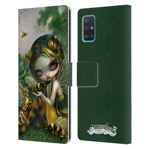 Strangeling Dragon Bee Fairy Leather Book Wallet Case Cover For Samsung Galaxy A51 (2019)