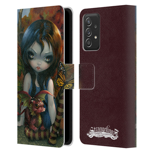 Strangeling Dragon Autumn Fairy Leather Book Wallet Case Cover For Samsung Galaxy A52 / A52s / 5G (2021)