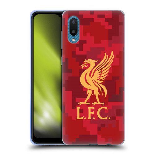 Liverpool Football Club Digital Camouflage Home Red Soft Gel Case for Samsung Galaxy A02/M02 (2021)