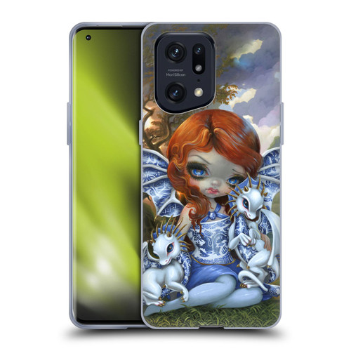 Strangeling Dragon Blue Willow Fairy Soft Gel Case for OPPO Find X5 Pro