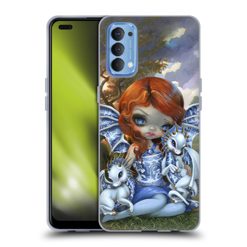 Strangeling Dragon Blue Willow Fairy Soft Gel Case for OPPO Reno 4 5G