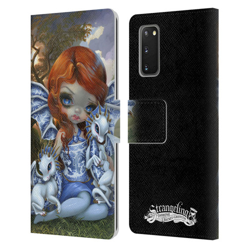 Strangeling Dragon Blue Willow Fairy Leather Book Wallet Case Cover For Samsung Galaxy S20 / S20 5G