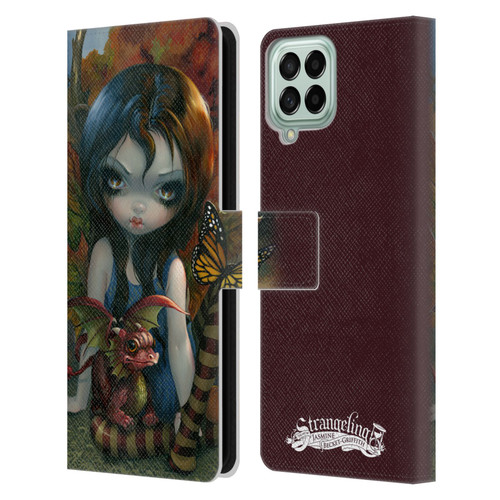Strangeling Dragon Autumn Fairy Leather Book Wallet Case Cover For Samsung Galaxy M53 (2022)
