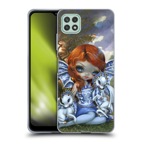 Strangeling Dragon Blue Willow Fairy Soft Gel Case for Samsung Galaxy A22 5G / F42 5G (2021)