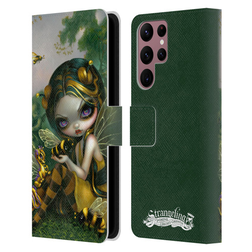 Strangeling Dragon Bee Fairy Leather Book Wallet Case Cover For Samsung Galaxy S22 Ultra 5G