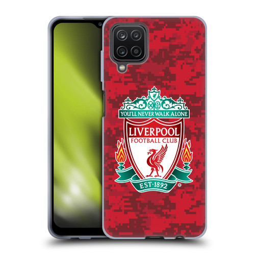 Liverpool Football Club Digital Camouflage Home Red Crest Soft Gel Case for Samsung Galaxy A12 (2020)