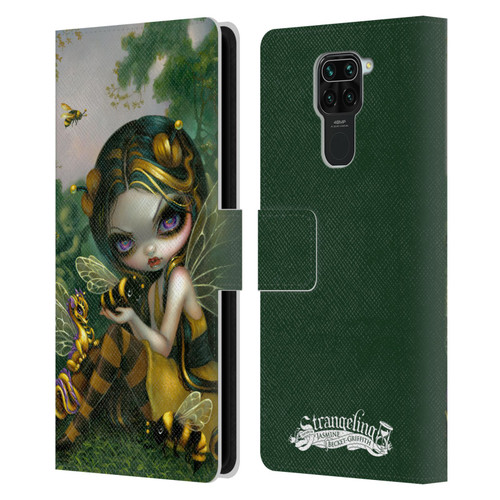 Strangeling Dragon Bee Fairy Leather Book Wallet Case Cover For Xiaomi Redmi Note 9 / Redmi 10X 4G