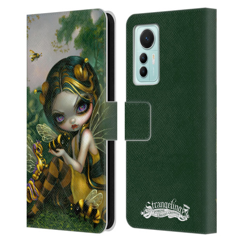 Strangeling Dragon Bee Fairy Leather Book Wallet Case Cover For Xiaomi 12 Lite