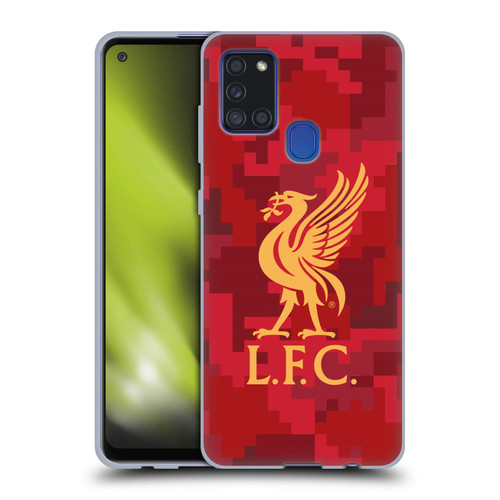 Liverpool Football Club Digital Camouflage Home Red Soft Gel Case for Samsung Galaxy A21s (2020)