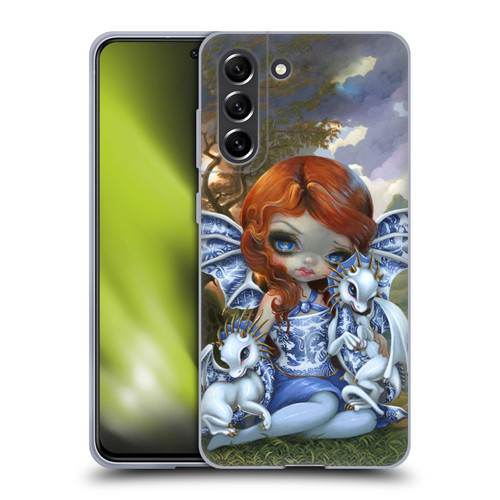 Strangeling Dragon Blue Willow Fairy Soft Gel Case for Samsung Galaxy S21 FE 5G