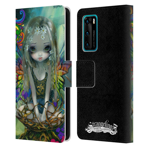 Strangeling Fairy Art Rainbow Winged Leather Book Wallet Case Cover For Huawei P40 5G