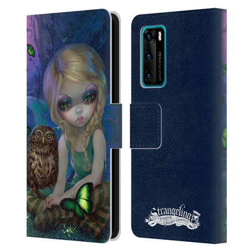 Strangeling Fairy Art Summer with Owl Leather Book Wallet Case Cover For Huawei P40 5G