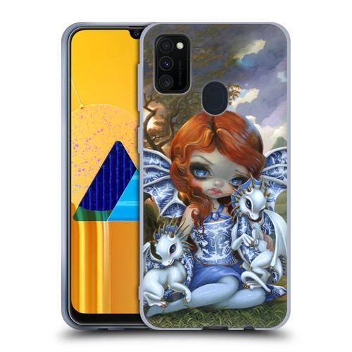 Strangeling Dragon Blue Willow Fairy Soft Gel Case for Samsung Galaxy M30s (2019)/M21 (2020)
