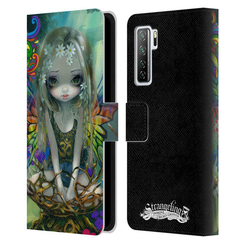 Strangeling Fairy Art Rainbow Winged Leather Book Wallet Case Cover For Huawei Nova 7 SE/P40 Lite 5G