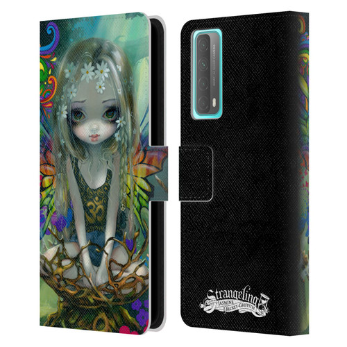 Strangeling Fairy Art Rainbow Winged Leather Book Wallet Case Cover For Huawei P Smart (2021)