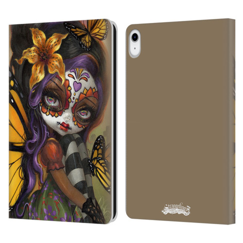 Strangeling Fairy Art Day of Dead Butterfly Leather Book Wallet Case Cover For Apple iPad 10.9 (2022)