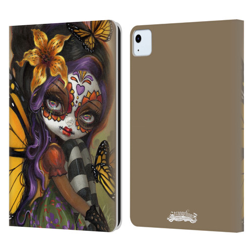 Strangeling Fairy Art Day of Dead Butterfly Leather Book Wallet Case Cover For Apple iPad Air 2020 / 2022