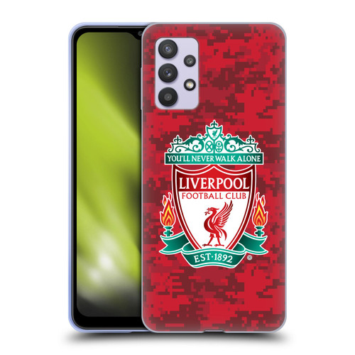 Liverpool Football Club Digital Camouflage Home Red Crest Soft Gel Case for Samsung Galaxy A32 5G / M32 5G (2021)