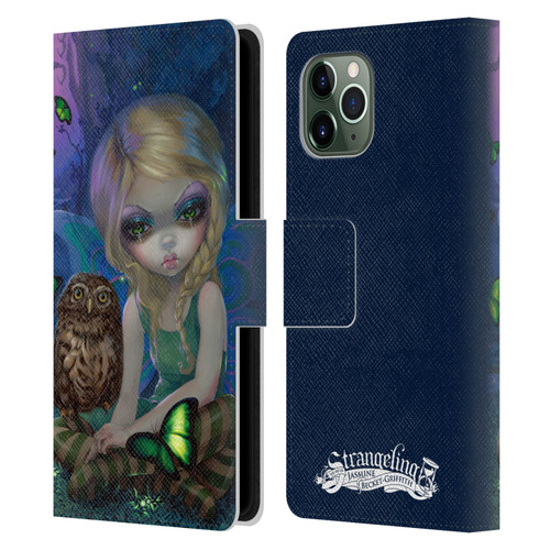 Strangeling Fairy Art Summer with Owl Leather Book Wallet Case Cover For Apple iPhone 11 Pro