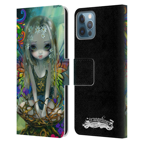Strangeling Fairy Art Rainbow Winged Leather Book Wallet Case Cover For Apple iPhone 12 / iPhone 12 Pro