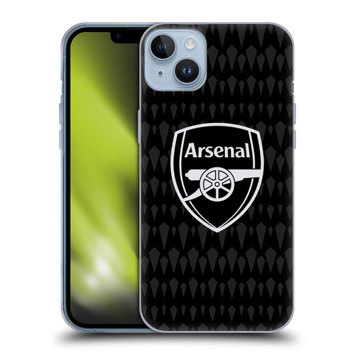 Arsenal FC 2023/24 Crest Kit Home Goalkeeper Soft Gel Case for Apple iPhone 14 Plus