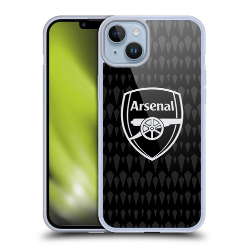 Arsenal FC 2023/24 Crest Kit Home Goalkeeper Soft Gel Case for Apple iPhone 14 Plus