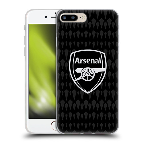 Arsenal FC 2023/24 Crest Kit Home Goalkeeper Soft Gel Case for Apple iPhone 7 Plus / iPhone 8 Plus