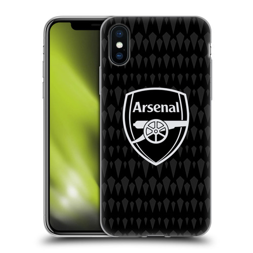 Arsenal FC 2023/24 Crest Kit Home Goalkeeper Soft Gel Case for Apple iPhone X / iPhone XS
