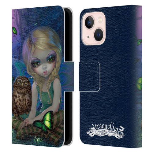 Strangeling Fairy Art Summer with Owl Leather Book Wallet Case Cover For Apple iPhone 13 Mini