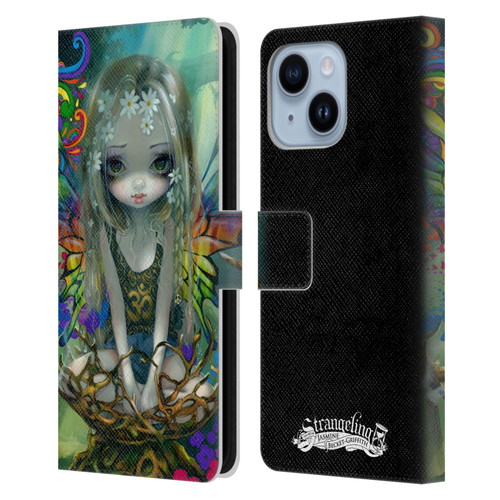Strangeling Fairy Art Rainbow Winged Leather Book Wallet Case Cover For Apple iPhone 14 Plus