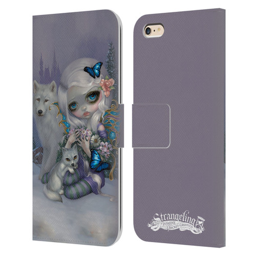Strangeling Fairy Art Winter with Wolf Leather Book Wallet Case Cover For Apple iPhone 6 Plus / iPhone 6s Plus