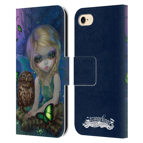 Strangeling Fairy Art Summer with Owl Leather Book Wallet Case Cover For Apple iPhone 7 / 8 / SE 2020 & 2022