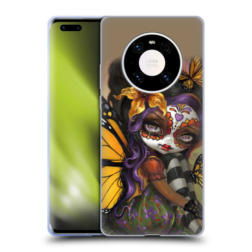 Strangeling Fairy Art Day of Dead Butterfly Soft Gel Case for Huawei Mate 40 Pro 5G