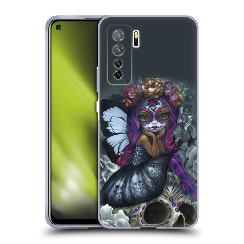 Strangeling Fairy Art Day of Dead Skull Soft Gel Case for Huawei Nova 7 SE/P40 Lite 5G