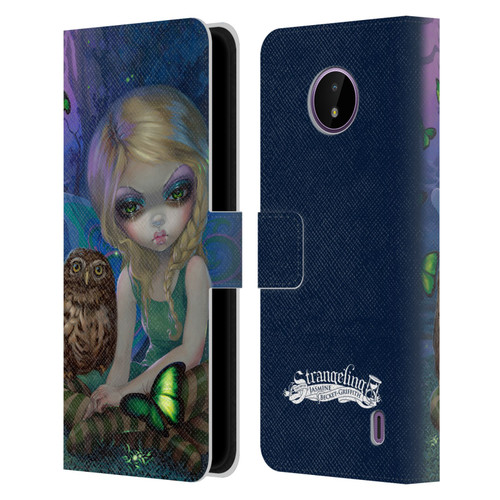 Strangeling Fairy Art Summer with Owl Leather Book Wallet Case Cover For Nokia C10 / C20