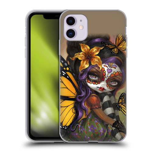 Strangeling Fairy Art Day of Dead Butterfly Soft Gel Case for Apple iPhone 11