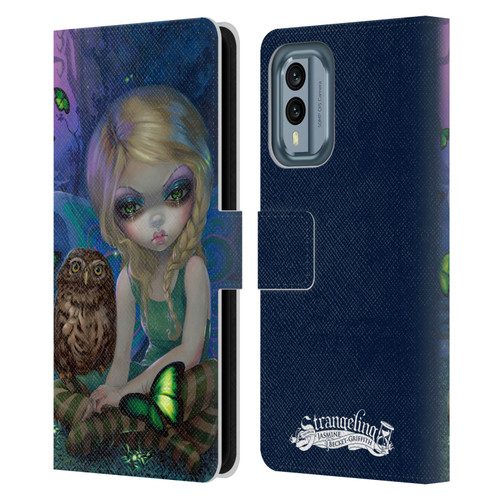 Strangeling Fairy Art Summer with Owl Leather Book Wallet Case Cover For Nokia X30