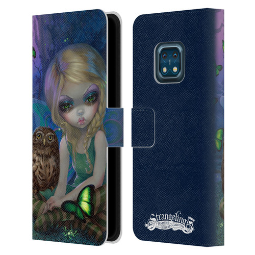 Strangeling Fairy Art Summer with Owl Leather Book Wallet Case Cover For Nokia XR20